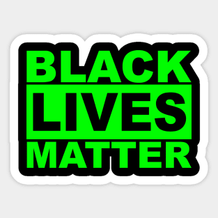 Black Lives Matter Logo (Light Green) Sticker